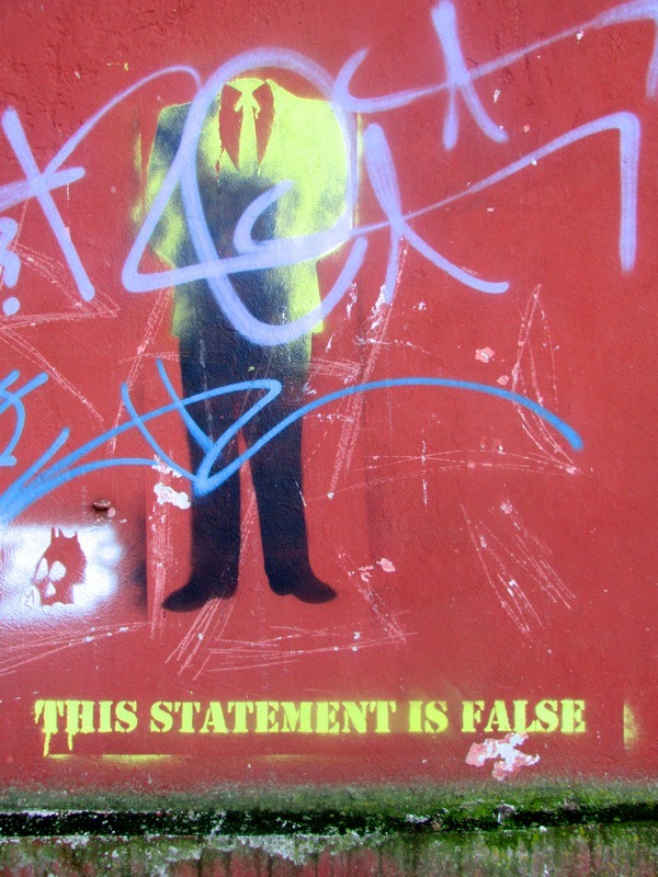 "This Statement is False" by Mayu ;P is licensed under CC BY-NC-SA 2.0.