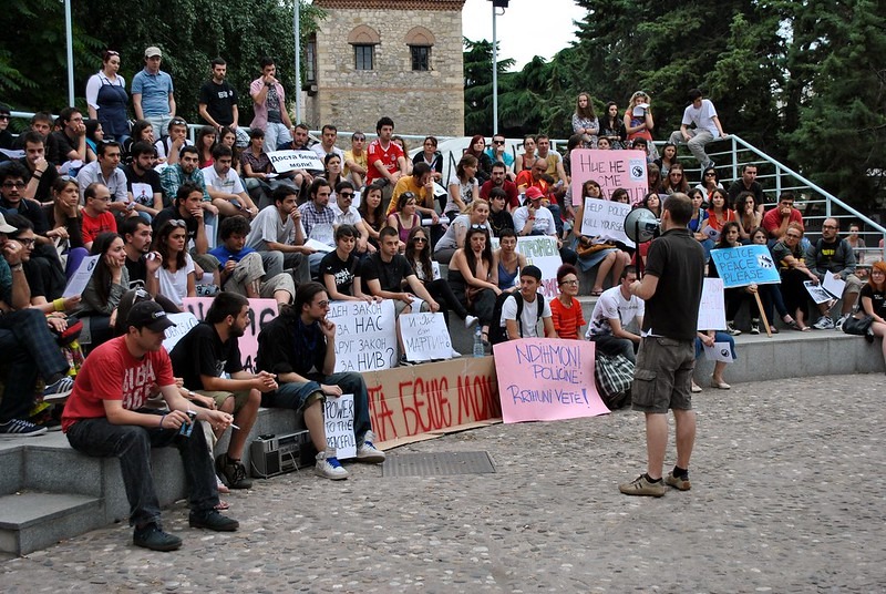 "Protests in Skopje (11.06.2011)" by Olivermk is licensed under CC BY-NC 2.0.